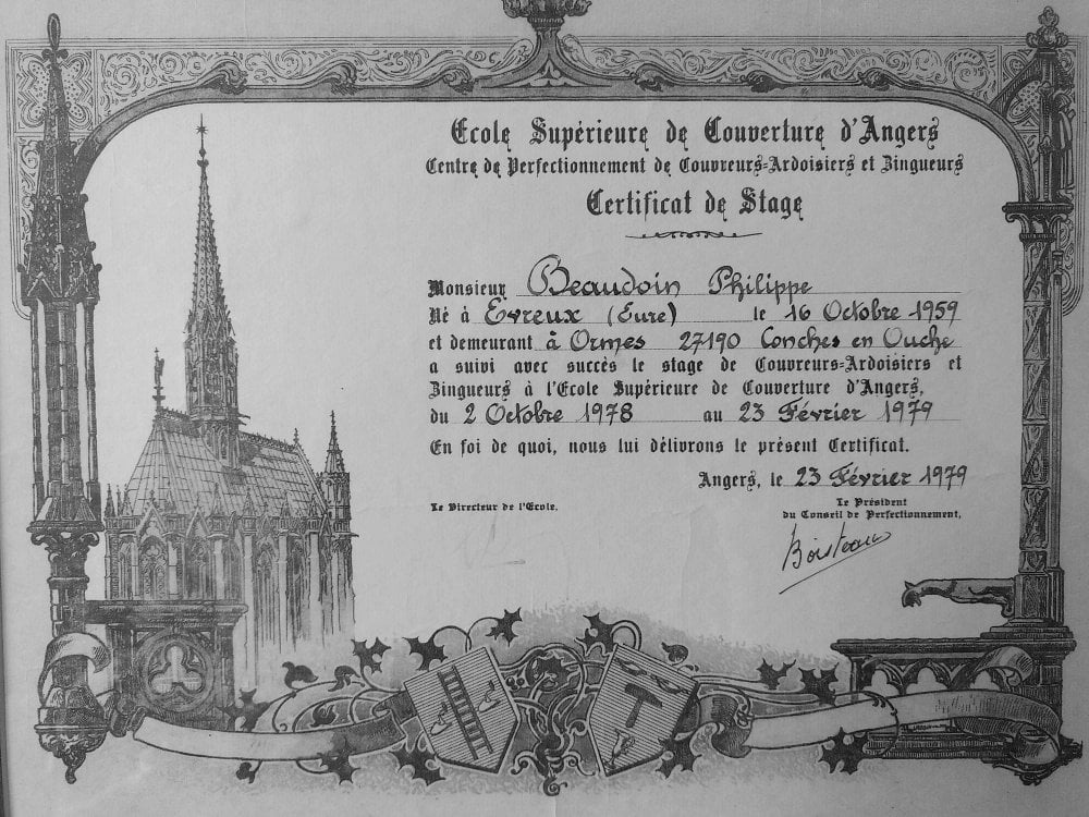 Beaudoin Grégoire Philippe couverture zinguerie à Ormes